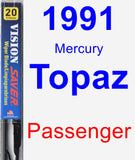 Passenger Wiper Blade for 1991 Mercury Topaz - Vision Saver