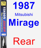 Rear Wiper Blade for 1987 Mitsubishi Mirage - Vision Saver