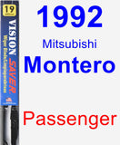 Passenger Wiper Blade for 1992 Mitsubishi Montero - Vision Saver