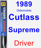 Driver Wiper Blade for 1989 Oldsmobile Cutlass Supreme - Vision Saver