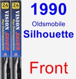 Front Wiper Blade Pack for 1990 Oldsmobile Silhouette - Vision Saver