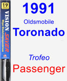 Passenger Wiper Blade for 1991 Oldsmobile Toronado - Vision Saver