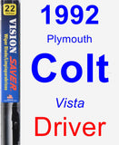 Driver Wiper Blade for 1992 Plymouth Colt - Vision Saver