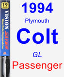 Passenger Wiper Blade for 1994 Plymouth Colt - Vision Saver