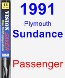 Passenger Wiper Blade for 1991 Plymouth Sundance - Vision Saver