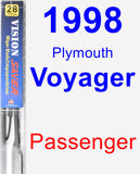 Passenger Wiper Blade for 1998 Plymouth Voyager - Vision Saver