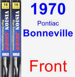 Front Wiper Blade Pack for 1970 Pontiac Bonneville - Vision Saver