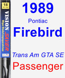 Passenger Wiper Blade for 1989 Pontiac Firebird - Vision Saver
