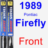 Front Wiper Blade Pack for 1989 Pontiac Firefly - Vision Saver