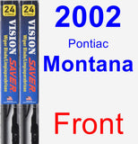 Front Wiper Blade Pack for 2002 Pontiac Montana - Vision Saver