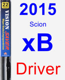 Driver Wiper Blade for 2015 Scion xB - Vision Saver