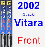 Front Wiper Blade Pack for 2002 Suzuki Vitara - Vision Saver