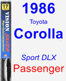 Passenger Wiper Blade for 1986 Toyota Corolla - Vision Saver
