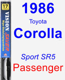 Passenger Wiper Blade for 1986 Toyota Corolla - Vision Saver