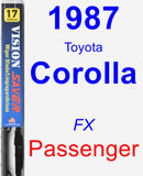 Passenger Wiper Blade for 1987 Toyota Corolla - Vision Saver