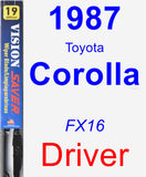 Driver Wiper Blade for 1987 Toyota Corolla - Vision Saver