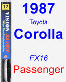 Passenger Wiper Blade for 1987 Toyota Corolla - Vision Saver