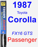 Passenger Wiper Blade for 1987 Toyota Corolla - Vision Saver