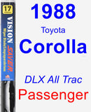 Passenger Wiper Blade for 1988 Toyota Corolla - Vision Saver