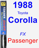 Passenger Wiper Blade for 1988 Toyota Corolla - Vision Saver