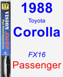 Passenger Wiper Blade for 1988 Toyota Corolla - Vision Saver