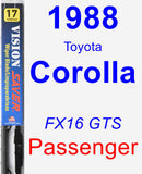 Passenger Wiper Blade for 1988 Toyota Corolla - Vision Saver
