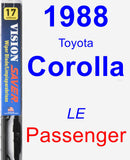 Passenger Wiper Blade for 1988 Toyota Corolla - Vision Saver