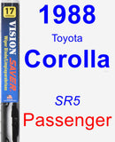Passenger Wiper Blade for 1988 Toyota Corolla - Vision Saver
