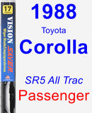 Passenger Wiper Blade for 1988 Toyota Corolla - Vision Saver