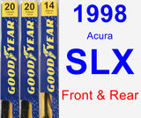 Front & Rear Wiper Blade Pack for 1998 Acura SLX - Premium