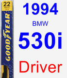 Driver Wiper Blade for 1994 BMW 530i - Premium