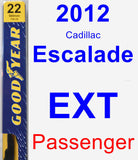Passenger Wiper Blade for 2012 Cadillac Escalade EXT - Premium