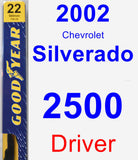 Driver Wiper Blade for 2002 Chevrolet Silverado 2500 - Premium