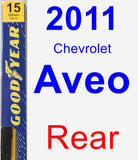 Rear Wiper Blade for 2011 Chevrolet Aveo - Premium