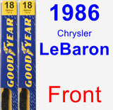 Front Wiper Blade Pack for 1986 Chrysler LeBaron - Premium