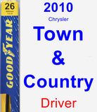 Driver Wiper Blade for 2010 Chrysler Town & Country - Premium