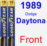Front Wiper Blade Pack for 1989 Dodge Daytona - Premium
