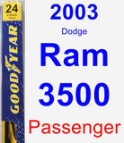 Passenger Wiper Blade for 2003 Dodge Ram 3500 - Premium