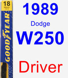 Driver Wiper Blade for 1989 Dodge W250 - Premium