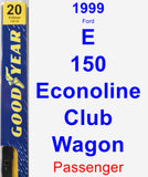Passenger Wiper Blade for 1999 Ford E-150 Econoline Club Wagon - Premium