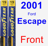 Front Wiper Blade Pack for 2001 Ford Escape - Premium
