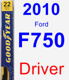 Driver Wiper Blade for 2010 Ford F750 - Premium
