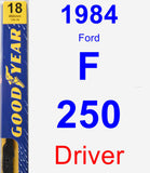 Driver Wiper Blade for 1984 Ford F-250 - Premium
