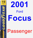 Passenger Wiper Blade for 2001 Ford Focus - Premium
