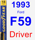 Driver Wiper Blade for 1993 Ford F59 - Premium