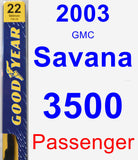 Passenger Wiper Blade for 2003 GMC Savana 3500 - Premium