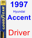 Driver Wiper Blade for 1997 Hyundai Accent - Premium