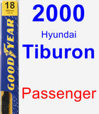 Passenger Wiper Blade for 2000 Hyundai Tiburon - Premium
