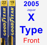Front Wiper Blade Pack for 2005 Jaguar X-Type - Premium