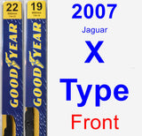 Front Wiper Blade Pack for 2007 Jaguar X-Type - Premium